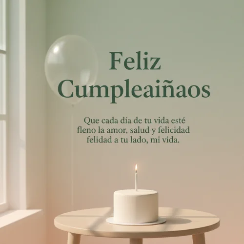 Feliz Cumpleaños Amor de mi Vida