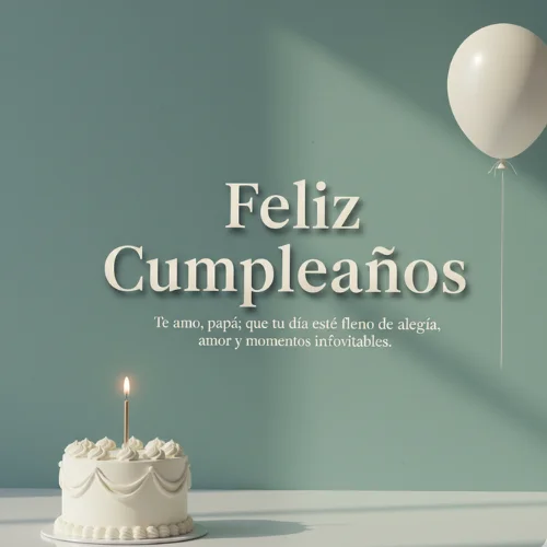 Feliz Cumpleaños Papá Que Dios te Bendiga, lleno De Amor y Bendiciones