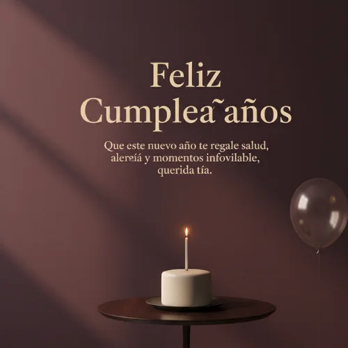 Feliz Cumpleaños a la Mejor tía