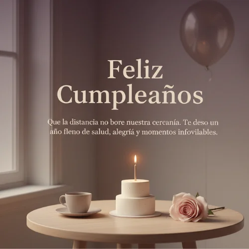Feliz Cumpleaños tía a la Distancia 