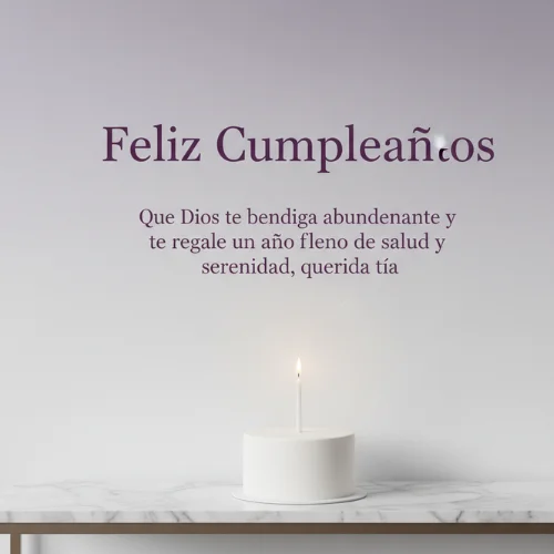 Feliz Cumpleaños tía que Dios Te Bendiga 