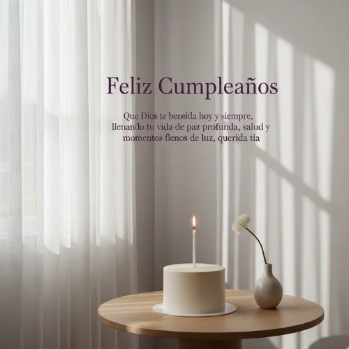 Feliz Cumpleaños tía que Dios Te Bendiga 