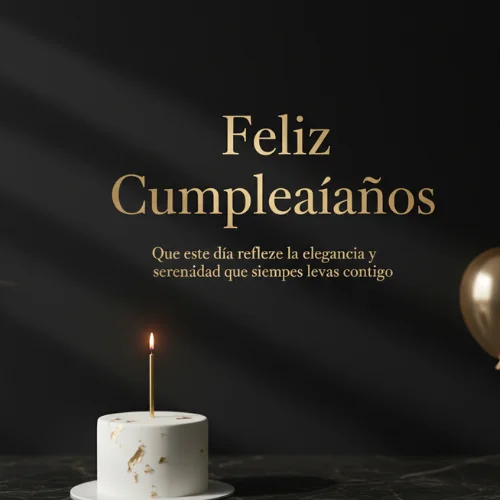 Feliz cumpleaños mujer elegante
