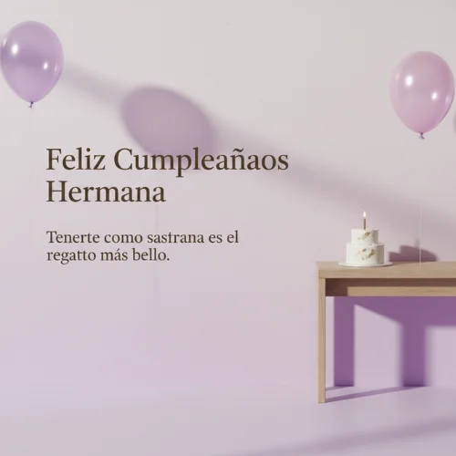 Feliz Cumpleaños Hermana