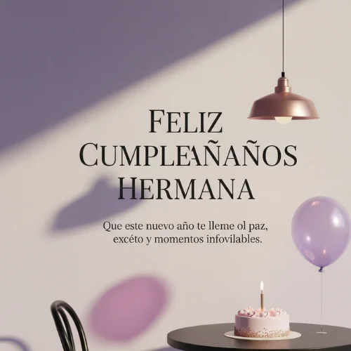Feliz Cumpleaños Hermana