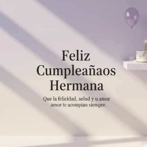 Feliz Cumpleaños Hermana