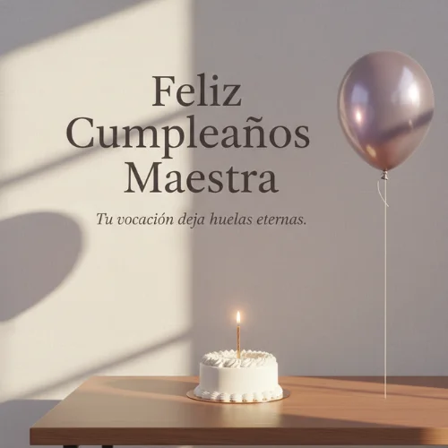 Feliz Cumpleaños Maestra