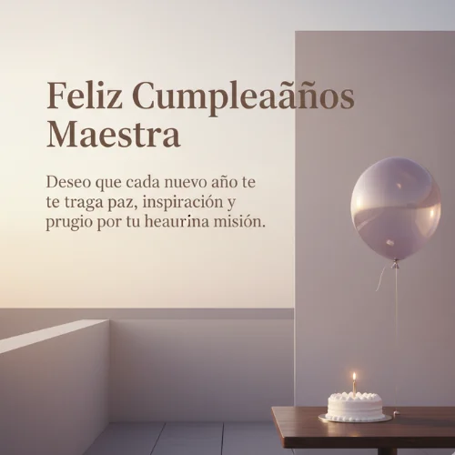 Feliz Cumpleaños Maestra