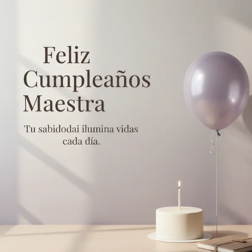 Feliz Cumpleaños Maestra