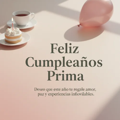 Feliz Cumpleaños Prima