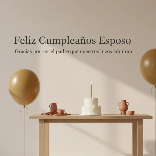 Feliz Cumpleaños a Mi Esposo y Padre de Mis Hijos