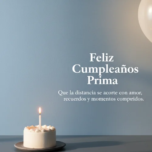 feliz cumpleaños prima desde la distancia