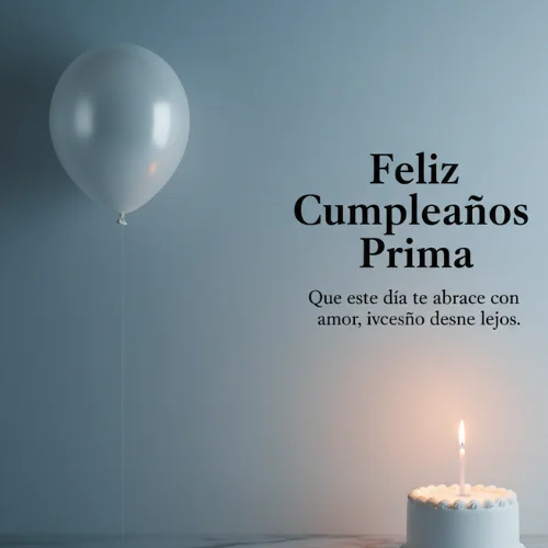 feliz cumpleaños prima desde la distancia