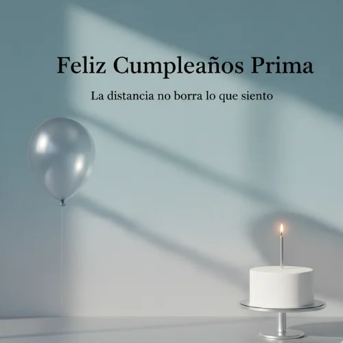 feliz cumpleaños prima desde la distancia