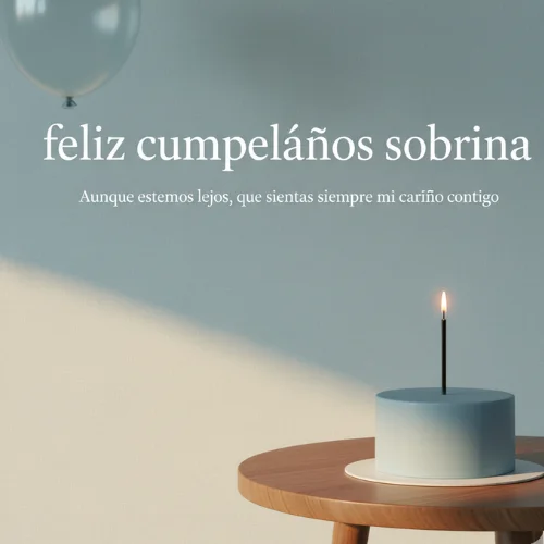 feliz cumpleaños sobrina desde la distancia
