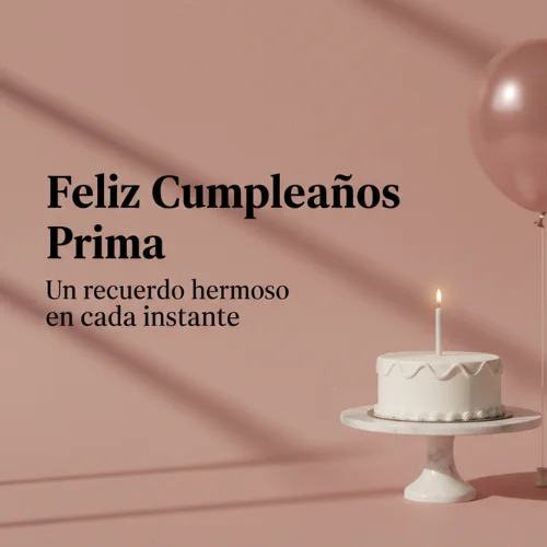 vintage feliz cumpleaños prima