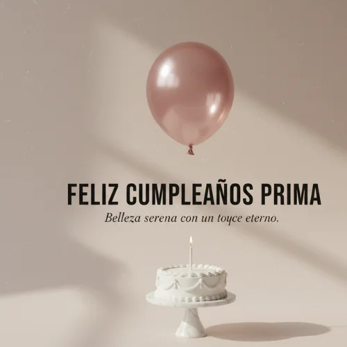 vintage feliz cumpleaños prima