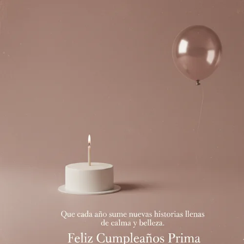 vintage feliz cumpleaños prima
