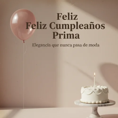 vintage feliz cumpleaños prima