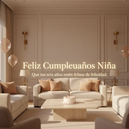 Feliz Cumpleaños 6 Años Niña