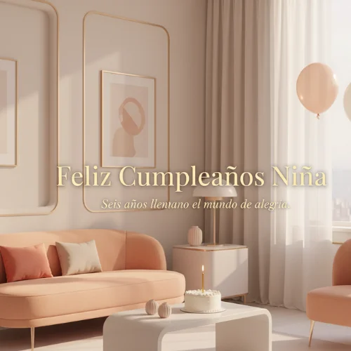 Feliz Cumpleaños 6 Años Niña