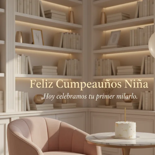 Feliz Cumpleaños Bebé 1 Año Niña