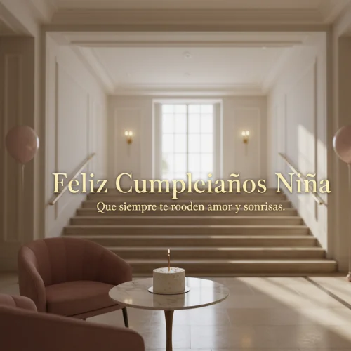 Feliz Cumpleaños Bebé 1 Año Niña