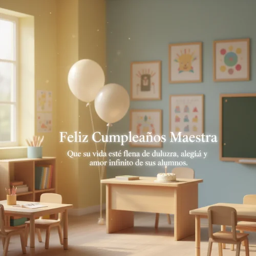 Feliz Cumpleaños Maestra De Preescolar