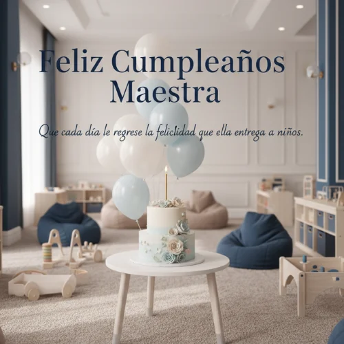 Feliz Cumpleaños Maestra De Preescolar