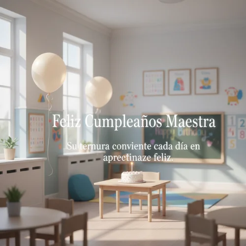 Feliz Cumpleaños Maestra De Preescolar