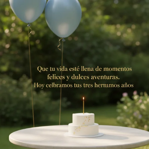 feliz cumpleaños 3 niño