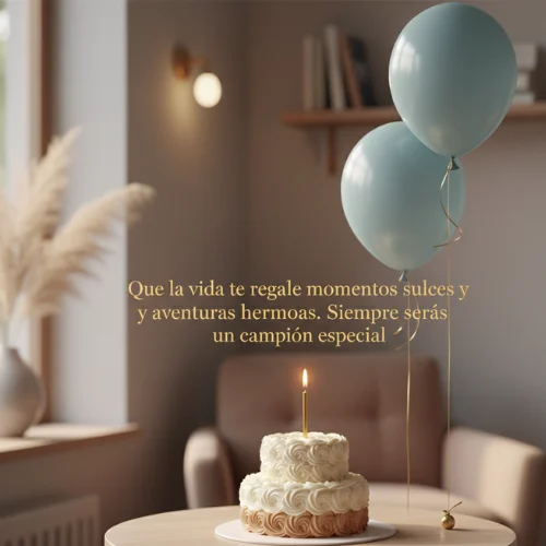 feliz cumpleaños pequeño campeón