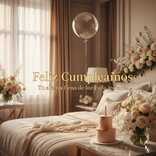 feliz cumpleaños tia con flores