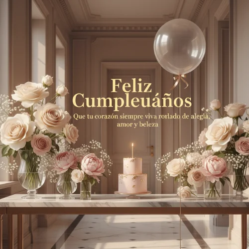feliz cumpleaños tia con flores