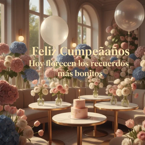 feliz cumpleaños tia con flores