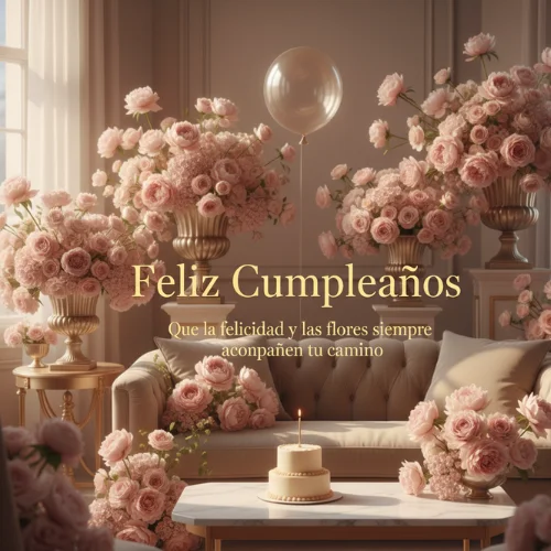 imagenes de feliz cumpleaños con flores