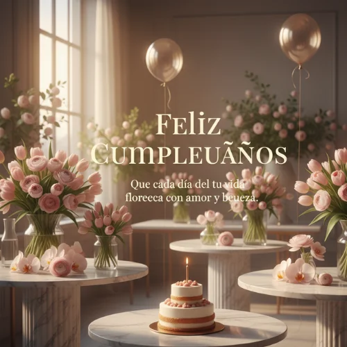 imagenes de feliz cumpleaños con flores