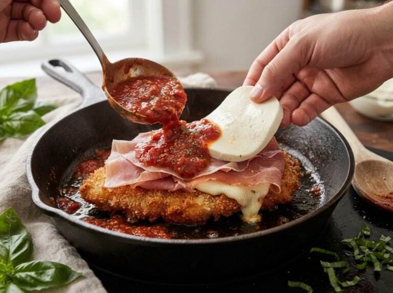 Crispy Chicken Parmesan with Ham Recipe