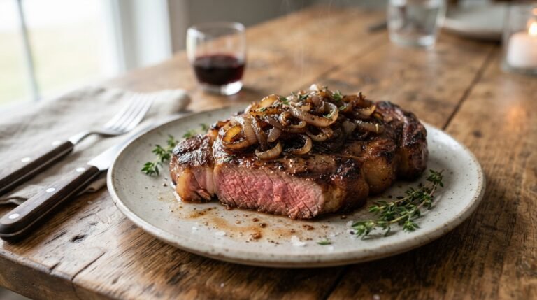 Beef Steaks with Onions