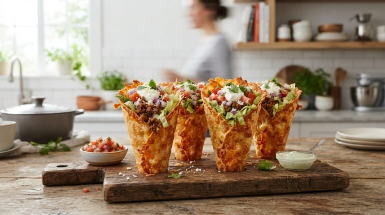 Crispy Cheese Tortilla Cones Recipe