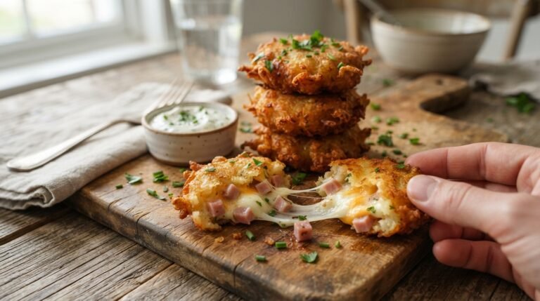 Crispy Cheesy Ham Fritters Recipe