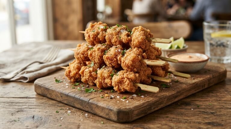 Crispy Fried Chicken Skewers Recipe