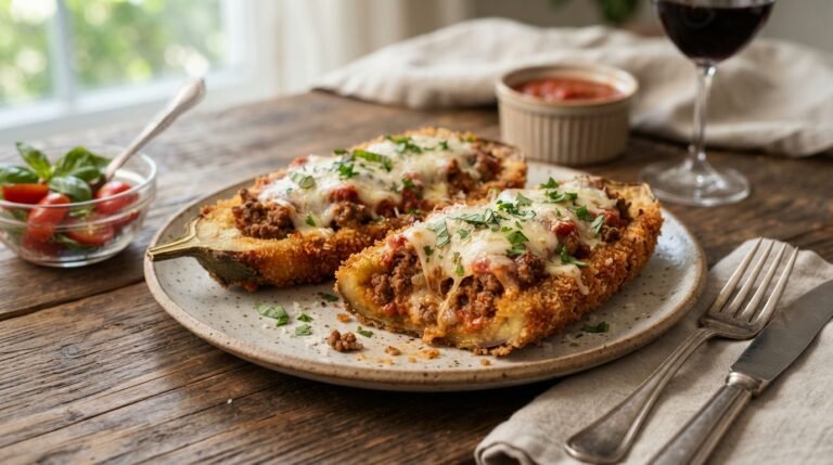 Crispy Stuffed Breaded Eggplant Recipe