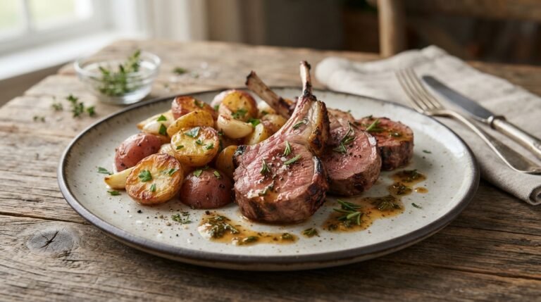 Tender Pressure Cooker Lamb Chops with Potatoes