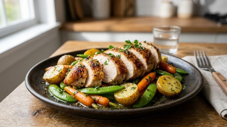 15-Minute Pan-Seared Chicken with Butter Veggies