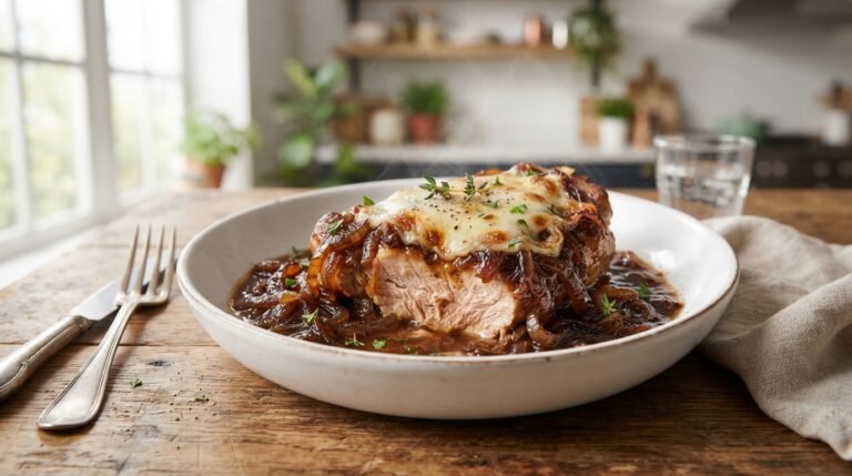 Slow Cooker French Onion Pork Chops Recipe