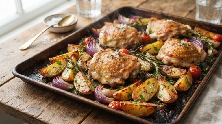 One-Pan Roasted Chicken and Potatoes Recipe