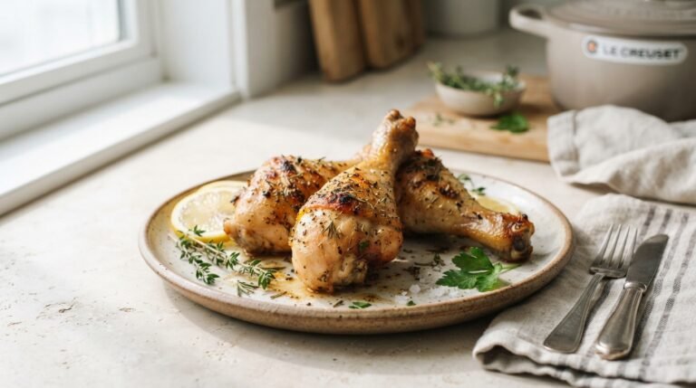 Easy Roasted Chicken Legs with Vegetables