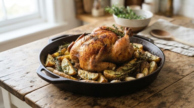 Easy Oven Roasted Chicken with Potatoes Recipe