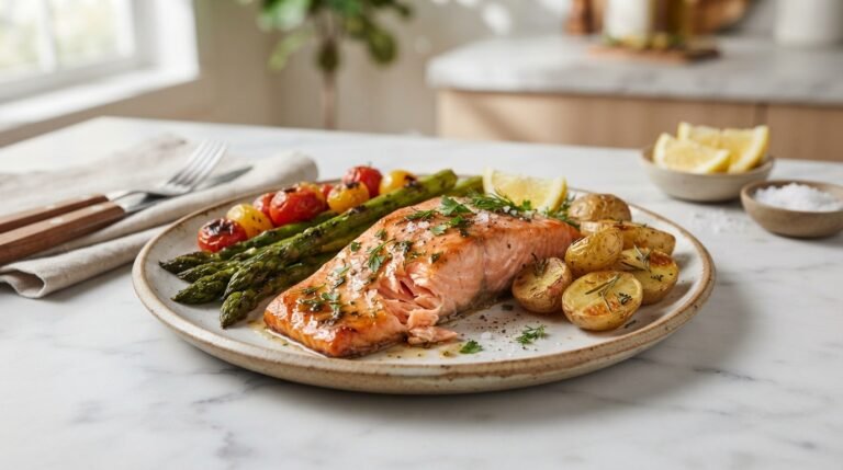 Roasted Salmon with Vegetables Recipe